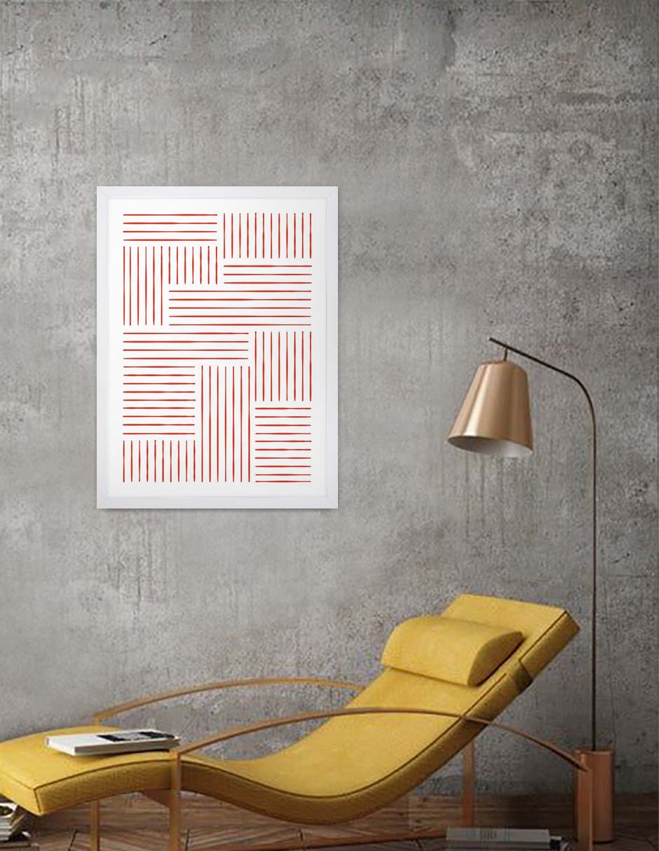 Ovillo: cuadro decorativo, vista 4 (blanco ambiente)