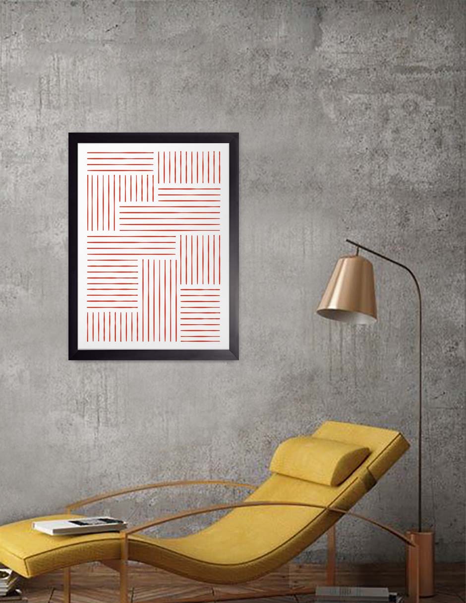 Ovillo: cuadro decorativo, vista 2 (negro ambiente)