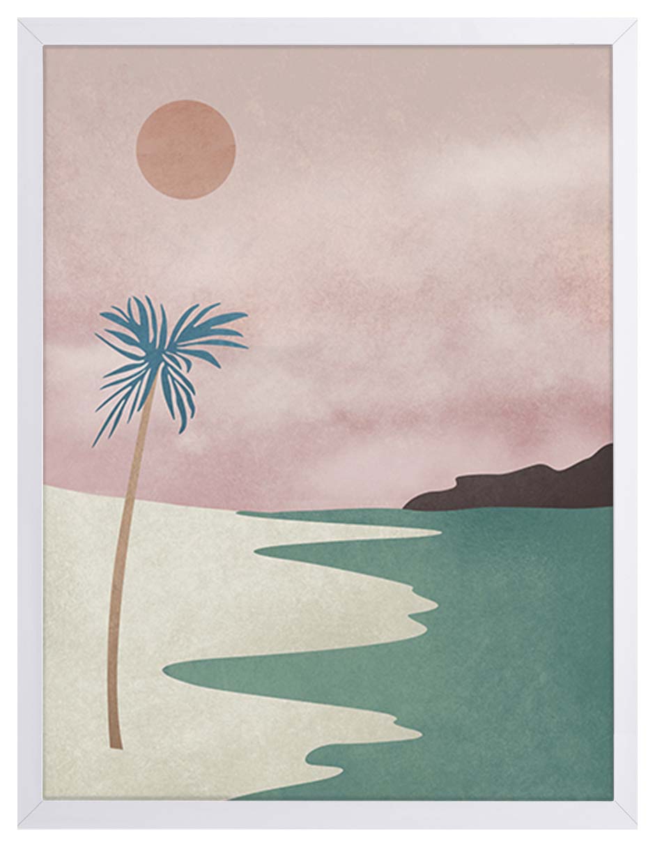 Palmar: cuadro decorativo, vista 6 (blanco)
