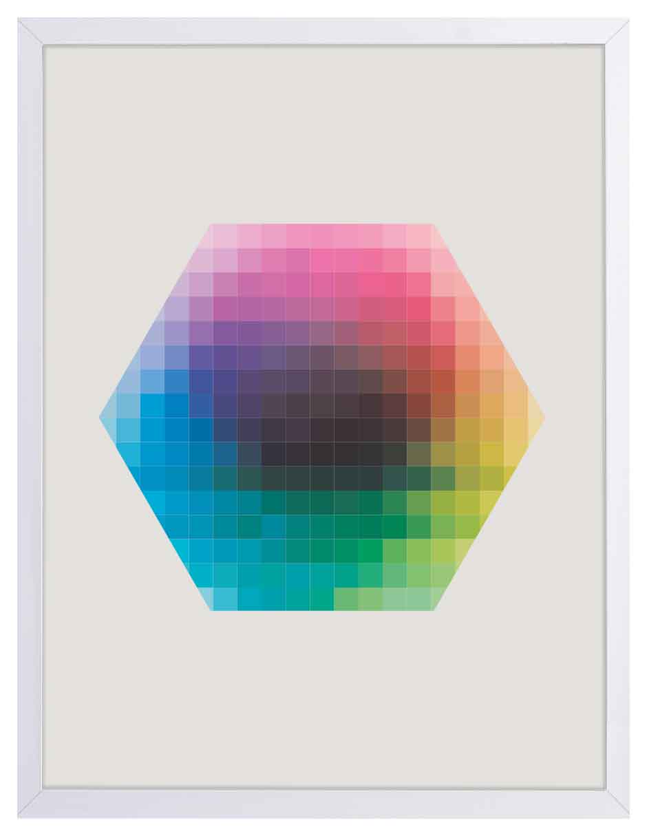 Panal: cuadro decorativo, vista 5 (blanco)