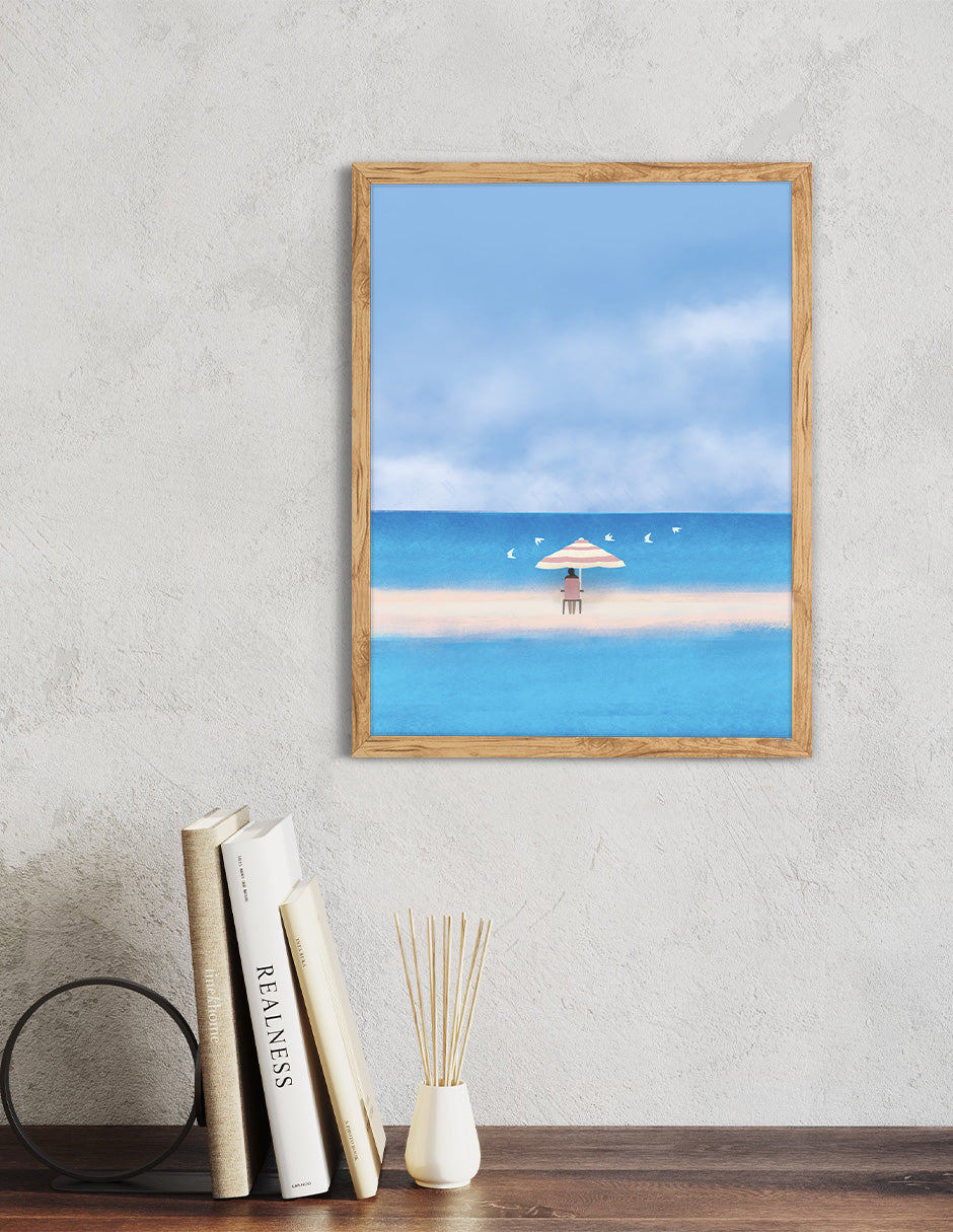 Parasol: cuadro decorativo, vista 2 (madera ambiente)