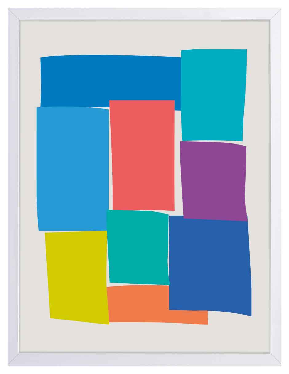 Parcelas: cuadro decorativo, vista 5 (blanco)
