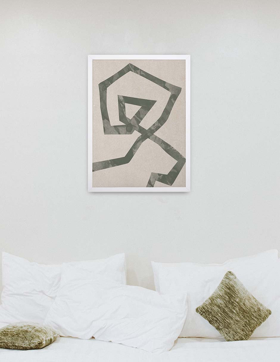 Pentágono: cuadro decorativo, vista 4 (blanco ambiente)
