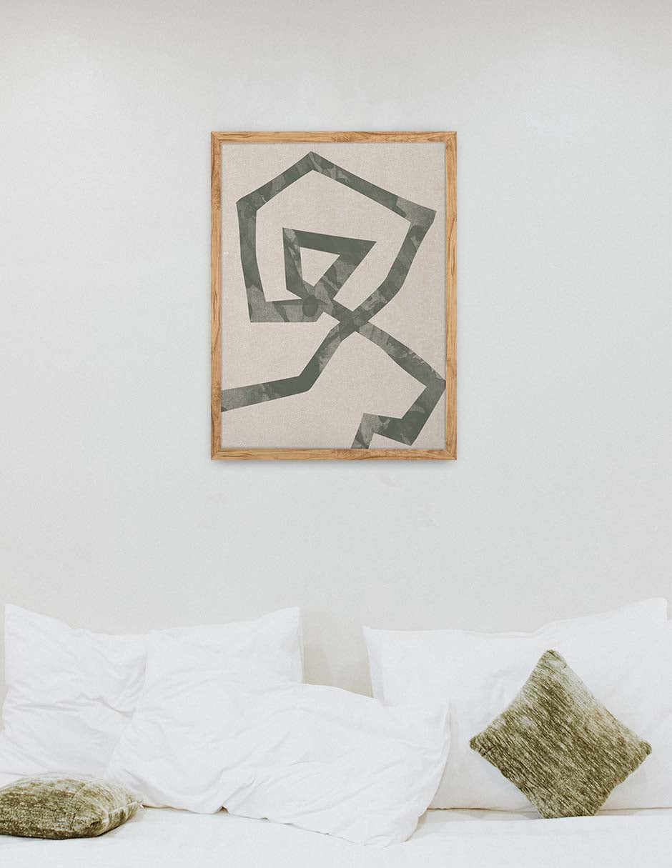 Pentágono: cuadro decorativo, vista 6 (madera ambiente)