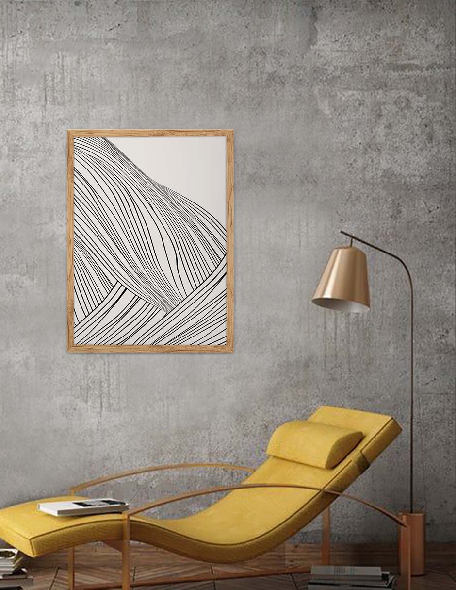 Pliegues: cuadro decorativo, vista 4 (madera render)