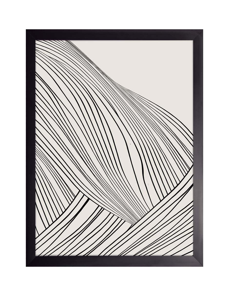 Pliegues: cuadro decorativo, vista 5 (negro)