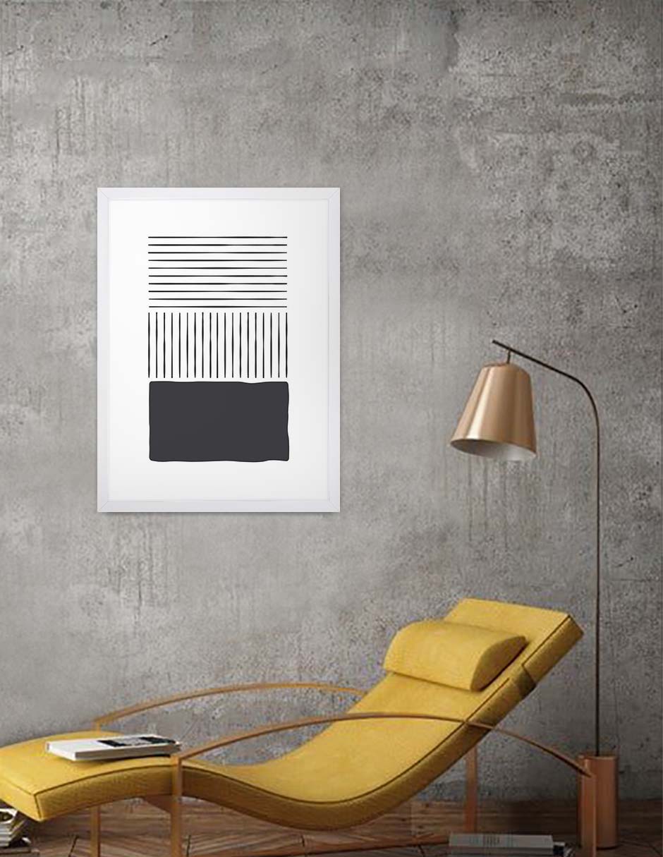 Plinto: cuadro decorativo, vista 2 (blanco ambiente)
