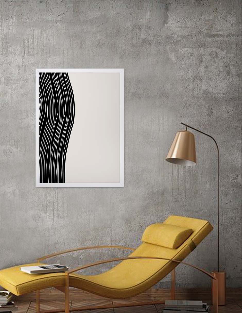 Plisado: cuadro decorativo, vista 4 (blanco render)