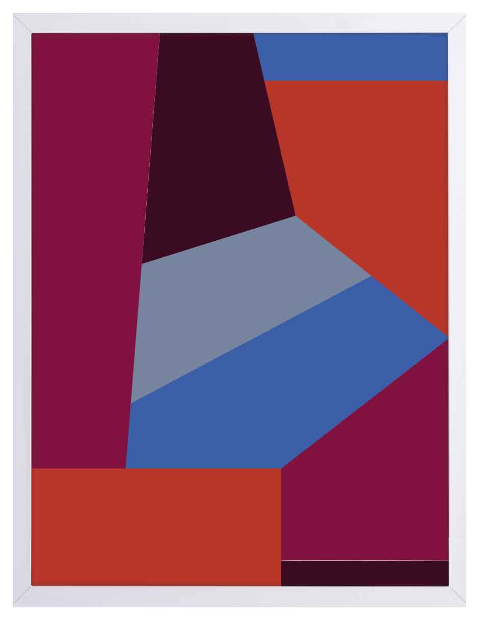 Polígonos: cuadro decorativo, vista 5 (blanco)