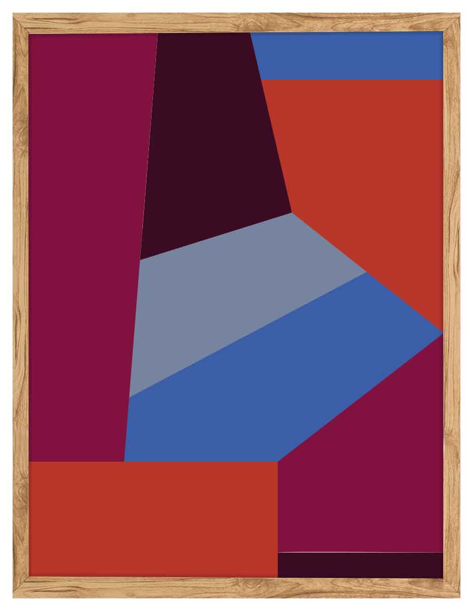 Polígonos: cuadro decorativo, vista 6 (madera)