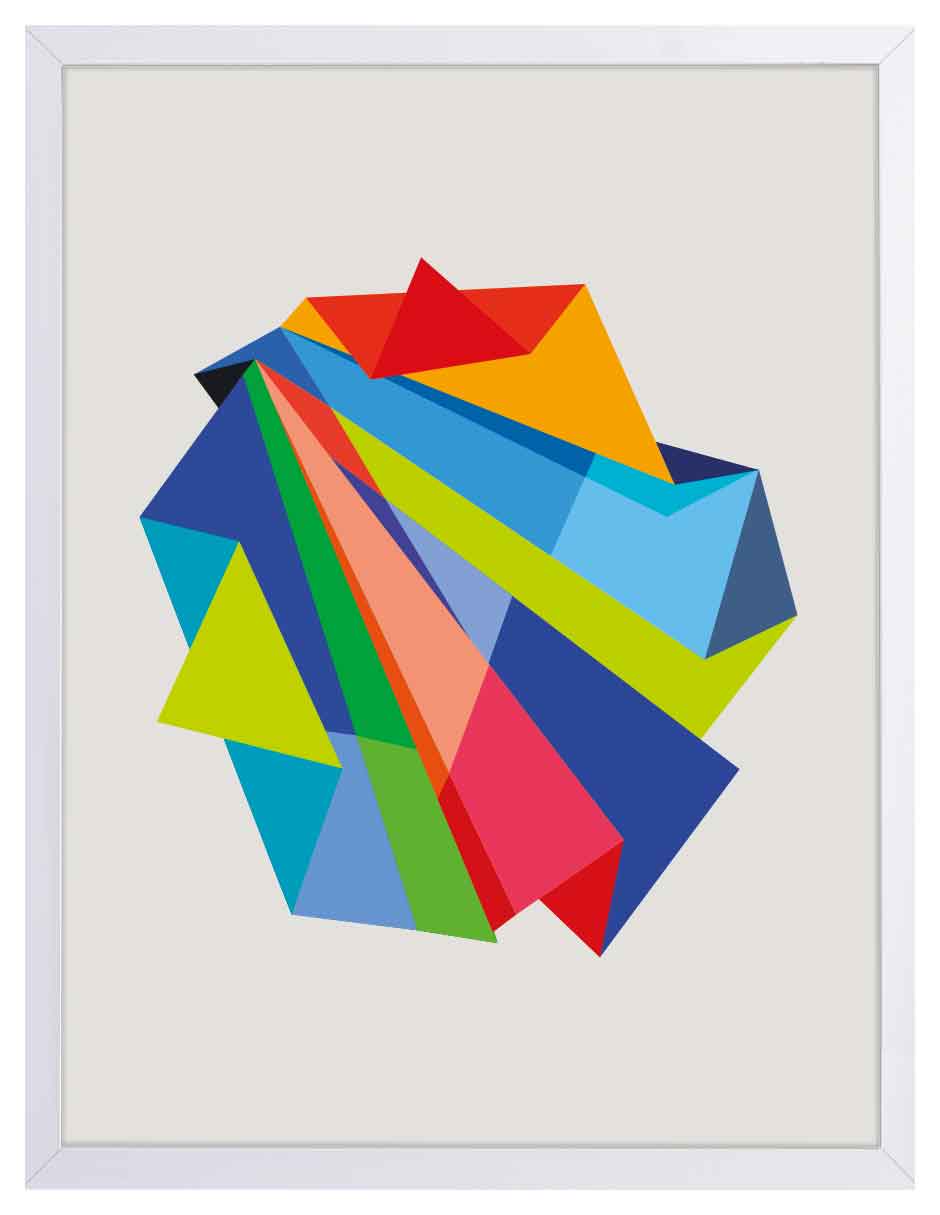 Prisma: cuadro decorativo, vista 5 (blanco)