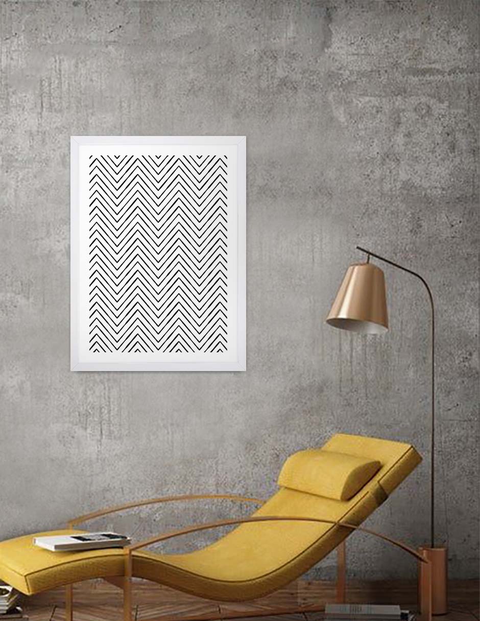 Quebrado: cuadro decorativo, vista 4 (blanco ambiente)