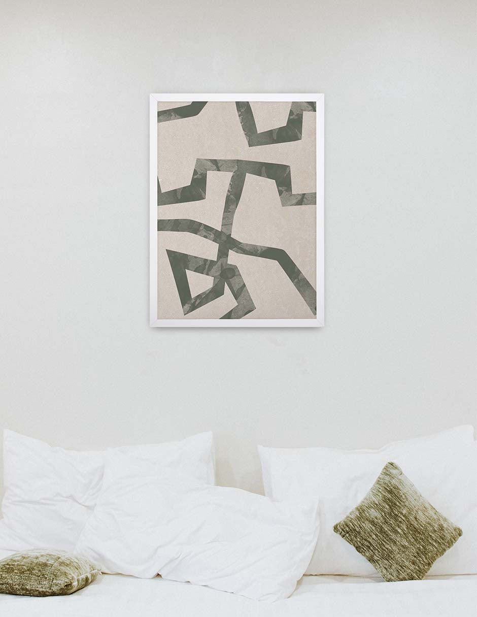 Quiebre: cuadro decorativo, vista 4 (blanco ambiente)