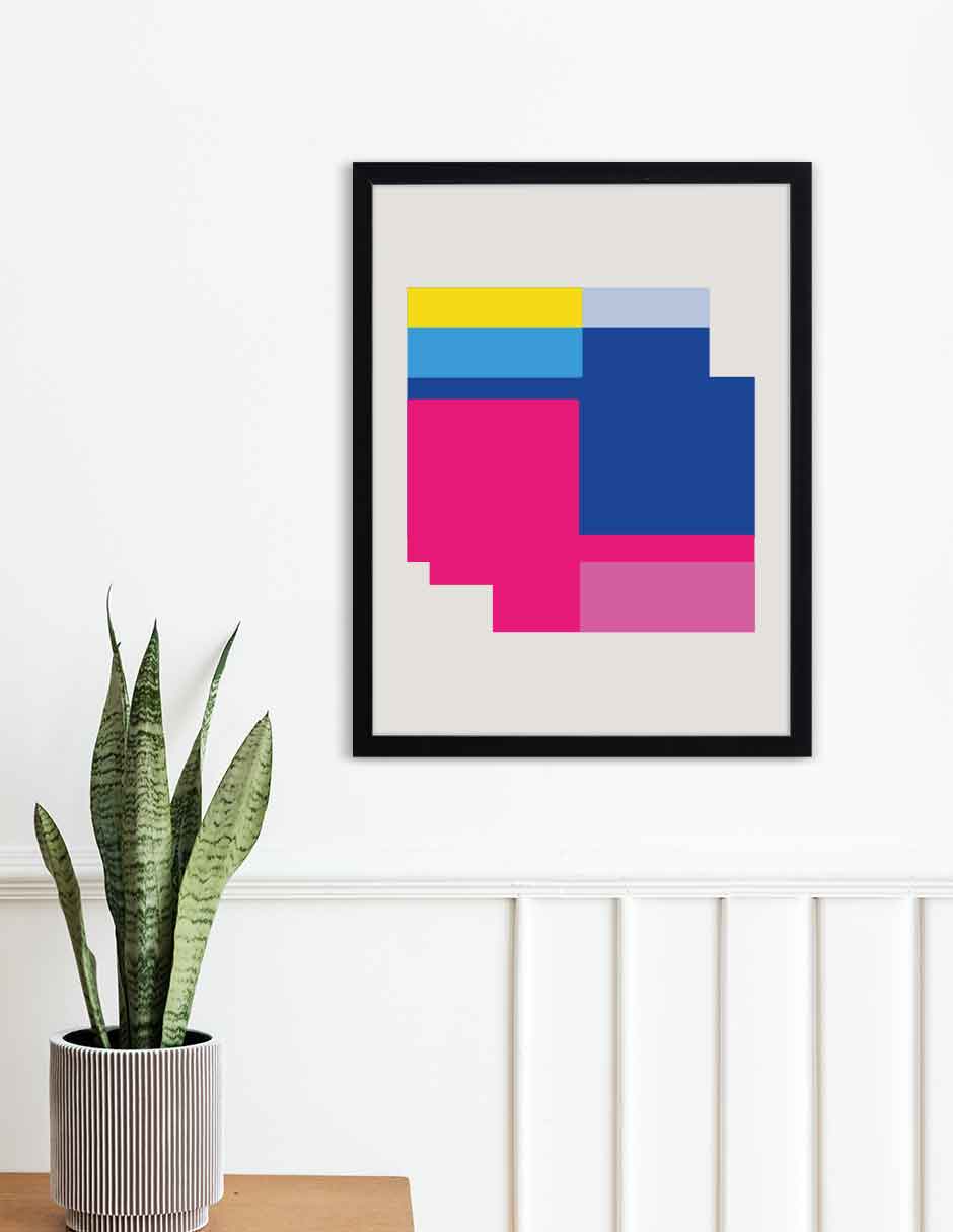 Rascacielos: cuadro decorativo, vista 2 (negro ambiente)