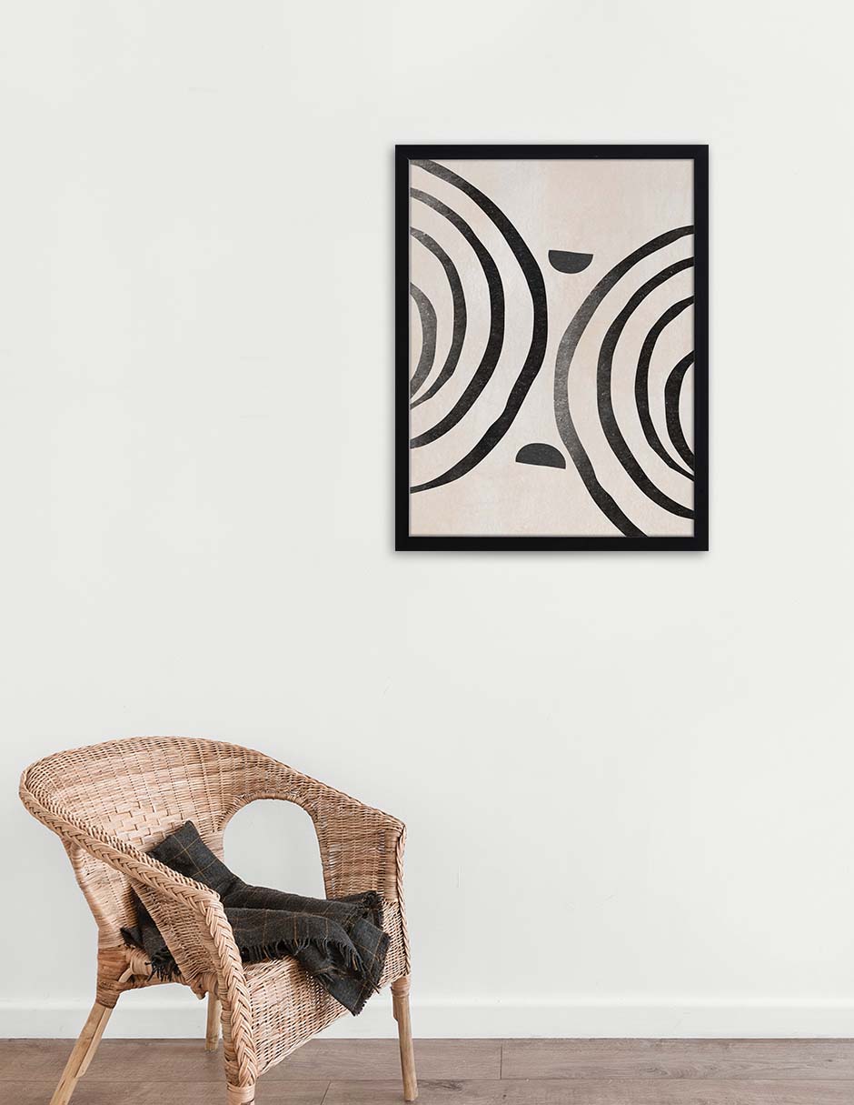 Remolino: cuadro decorativo, vista 2 (negro ambiente)