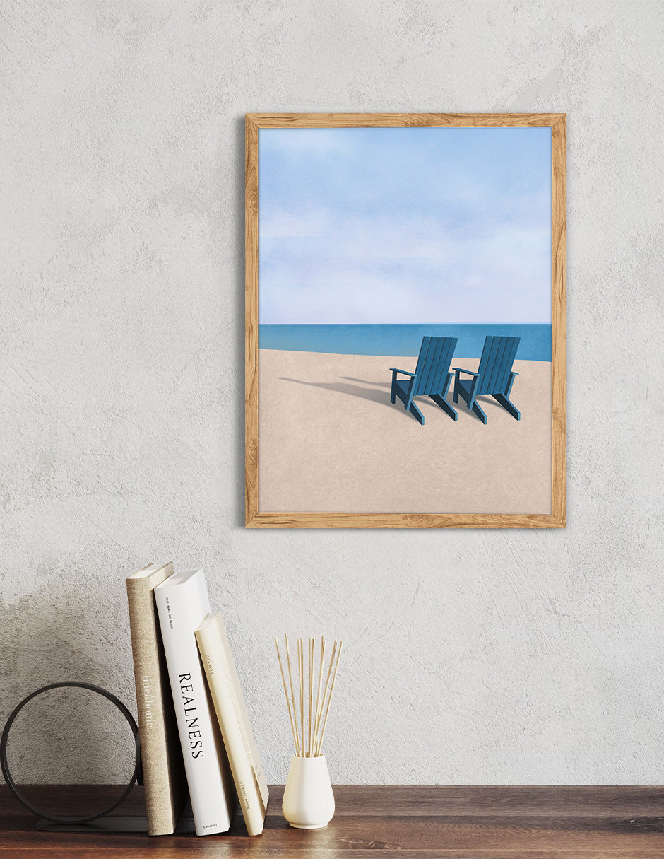 Reposo: cuadro decorativo, vista 2 (madera ambiente)