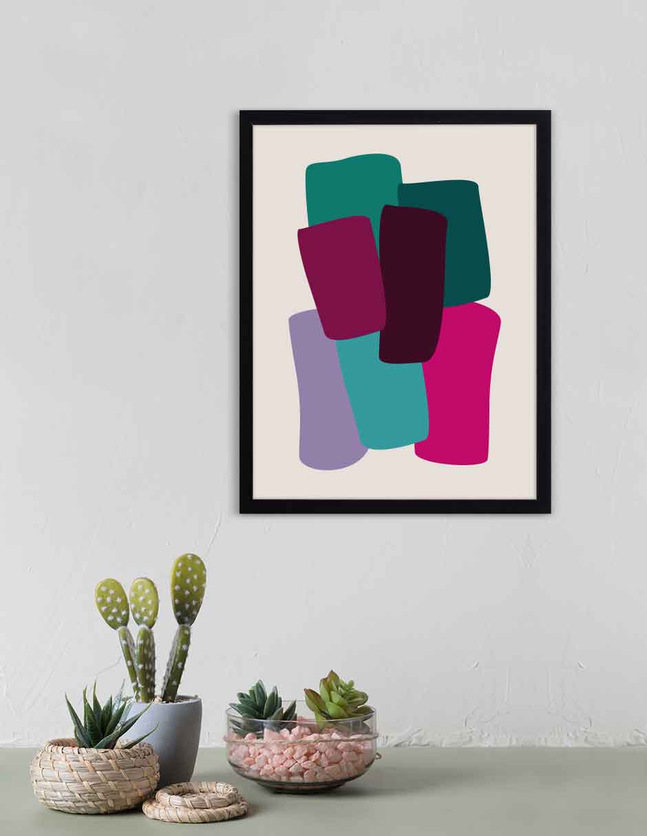 Retazos: cuadro decorativo, vista 2 (negro)