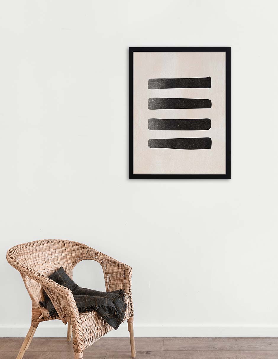 Rieles: cuadro decorativo, vista 2 (negro ambiente)