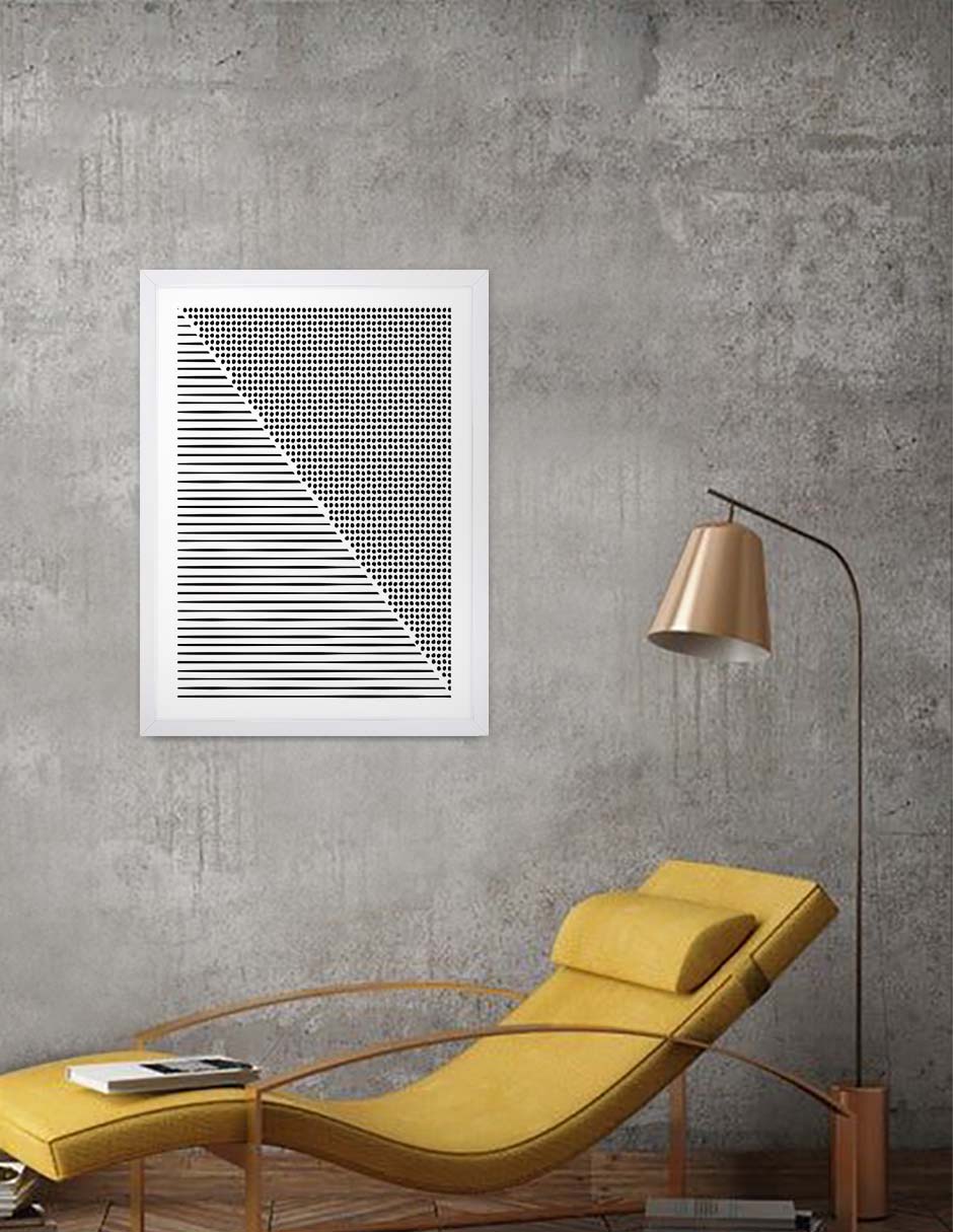 Ritmo: cuadro decorativo, vista 4 (blanco ambiente)