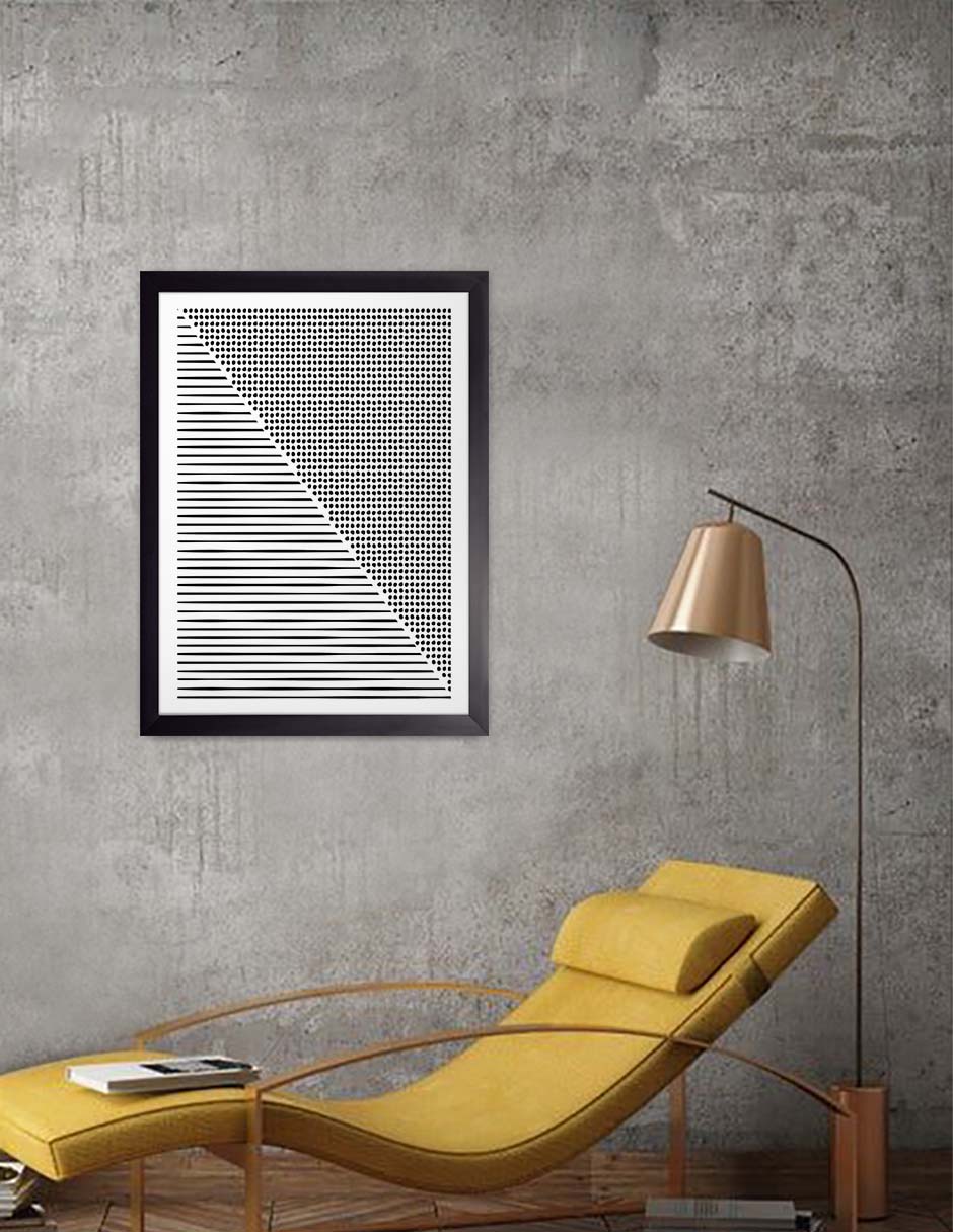 Ritmo: cuadro decorativo, vista 2 (negro ambiente)