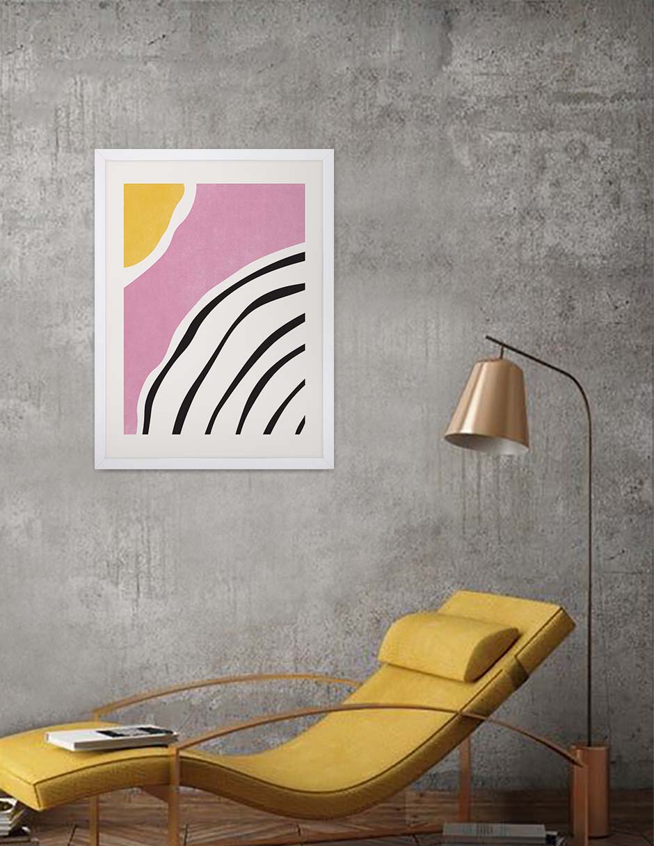 Rosáceo: cuadro decorativo, vista 4 (blanco ambiente)
