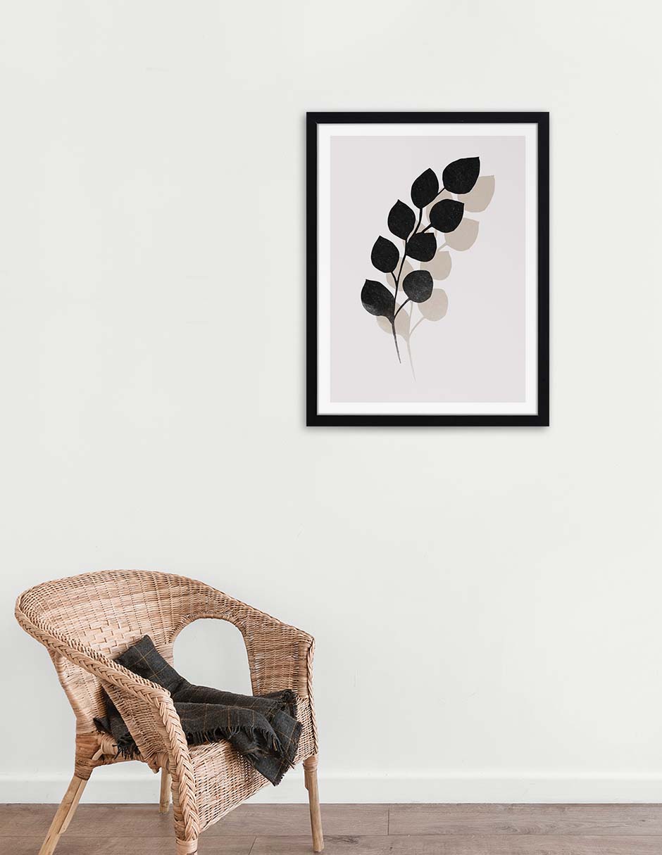 Sauce: cuadro decorativo, vista 2 (negro ambiente)