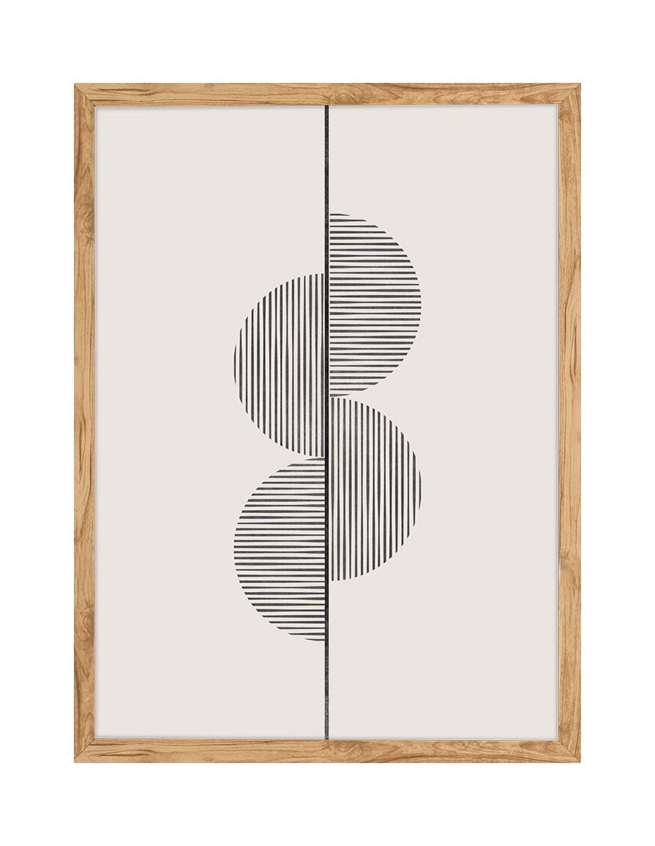 Semicírculos: cuadro decorativo, vista 3 (madera)