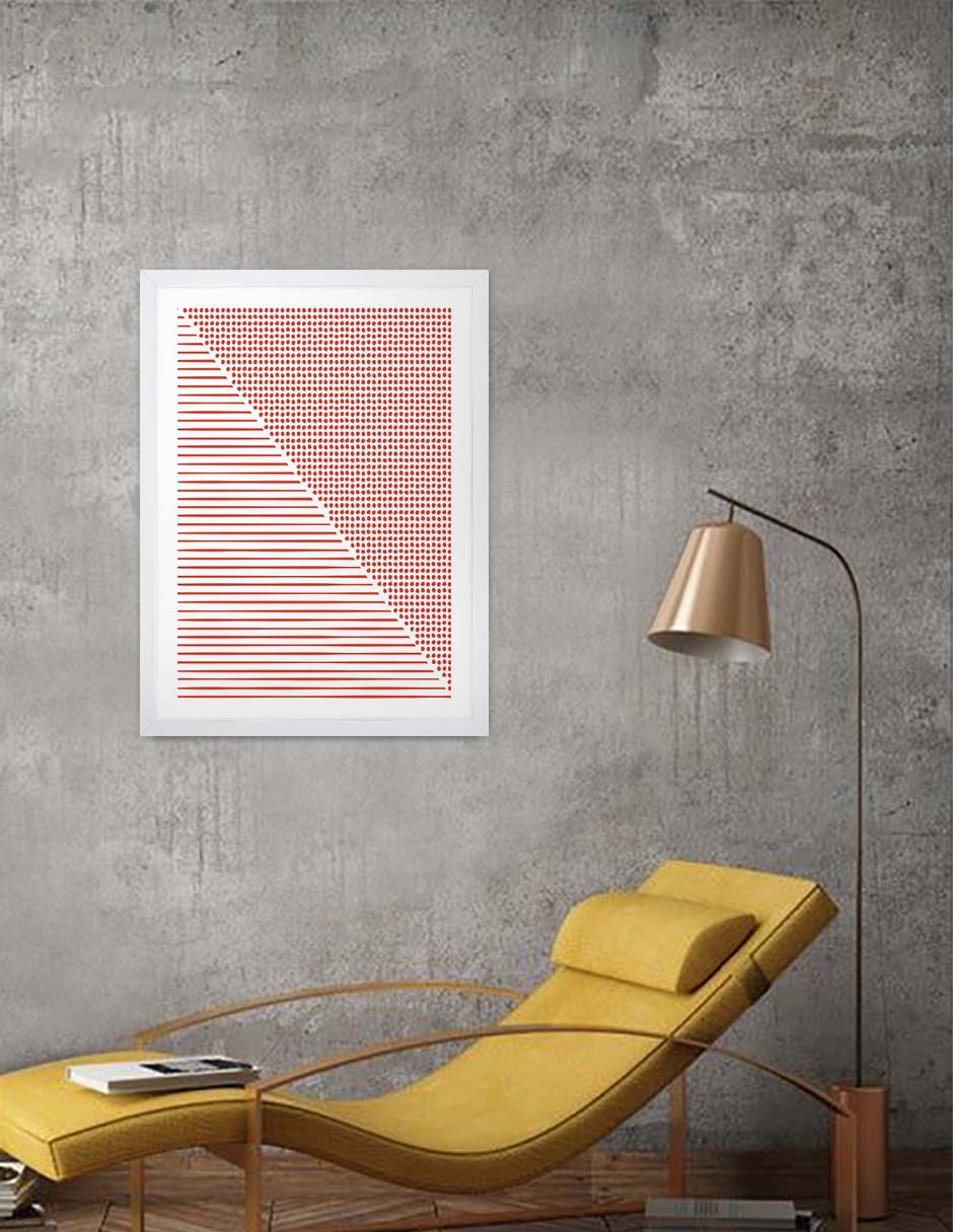 Semitono: cuadro decorativo, vista 4 (blanco ambiente)