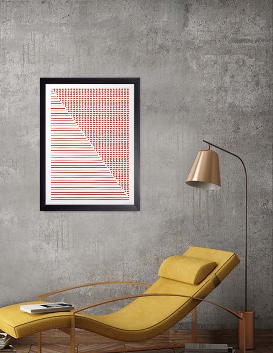 Semitono: cuadro decorativo, vista 2 (negro ambiente)