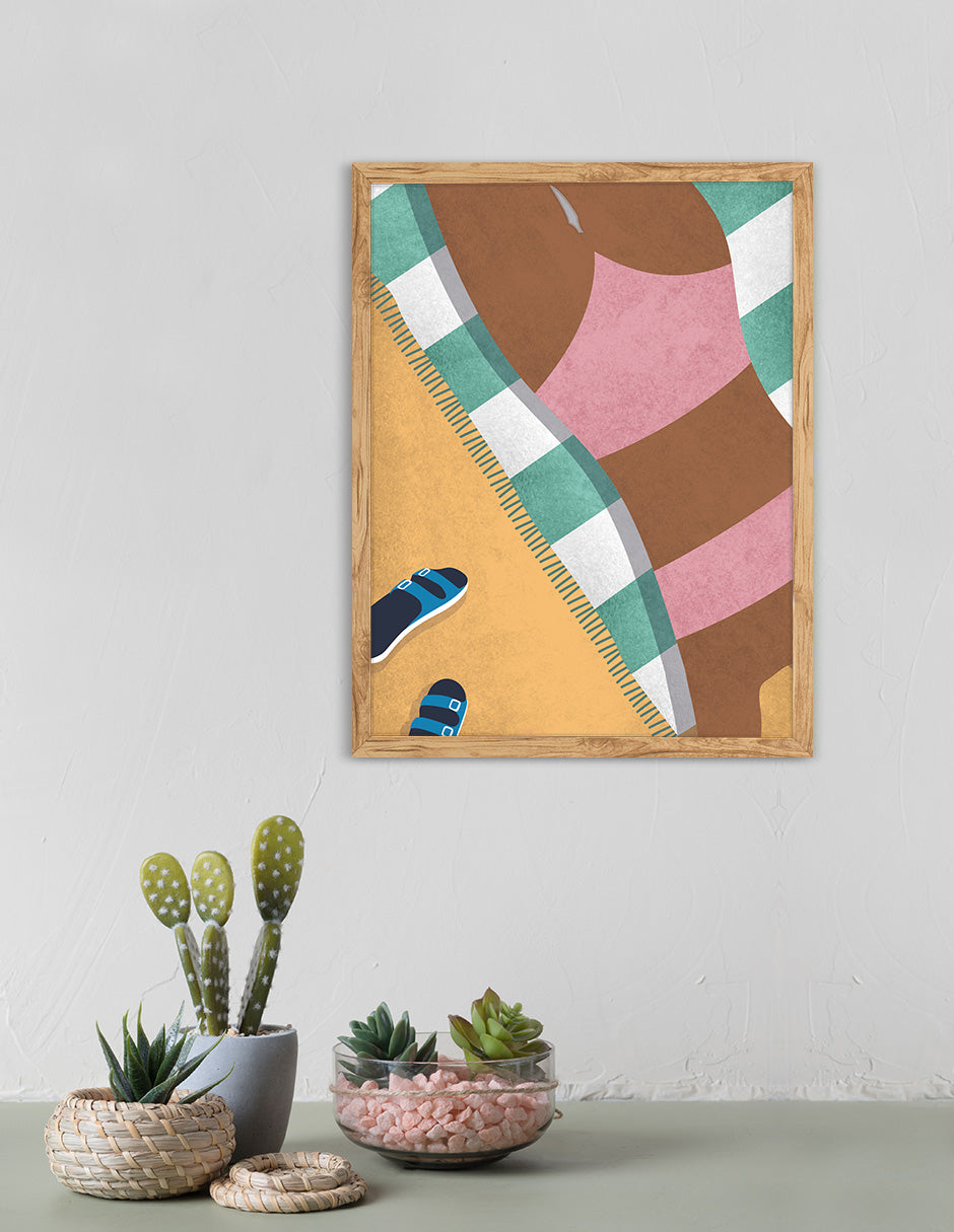 Siesta: cuadro decorativo, vista 2 (madera ambiente)