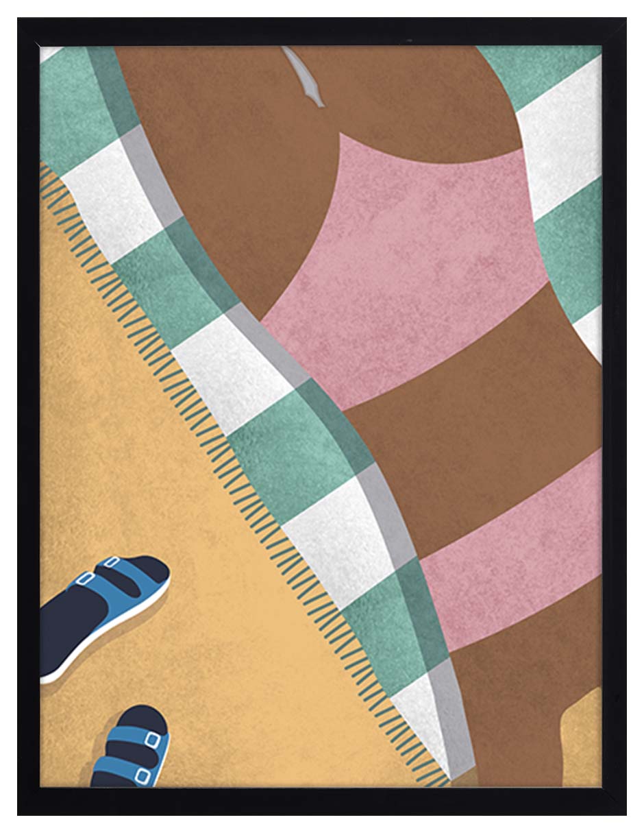 Siesta: cuadro decorativo, vista 5 (negro)