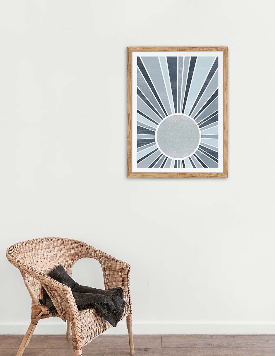 Sol Radiante: cuadro decorativo, vista 2 (madera ambiente)