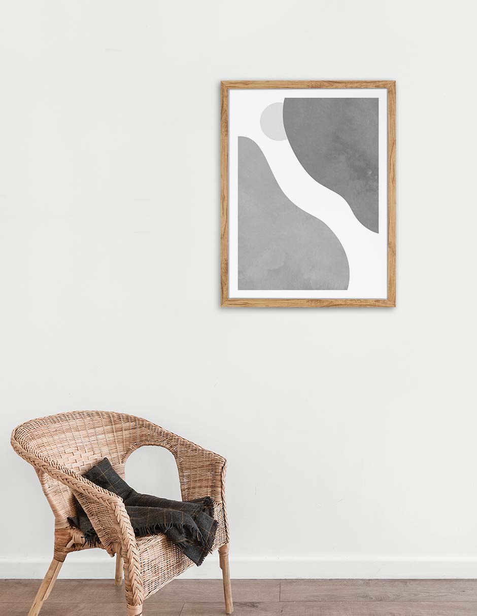 Sombras Grises: cuadro decorativo, vista 2 (madera ambiente)