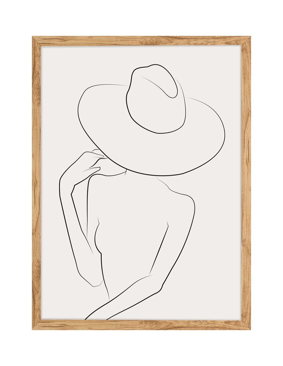 Sombrero Chic: cuadro decorativo, vista 5 (madera)