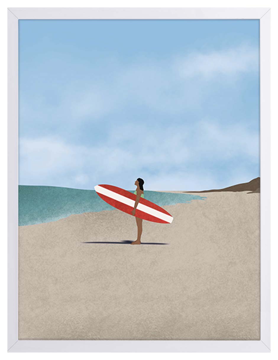 Surfista: cuadro decorativo, vista 6 (blanco)