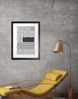 Tablilla: cuadro decorativo, vista 2 (negro ambiente)
