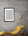 Tejido Gráfico: cuadro decorativo, vista 2 (negro ambiente)
