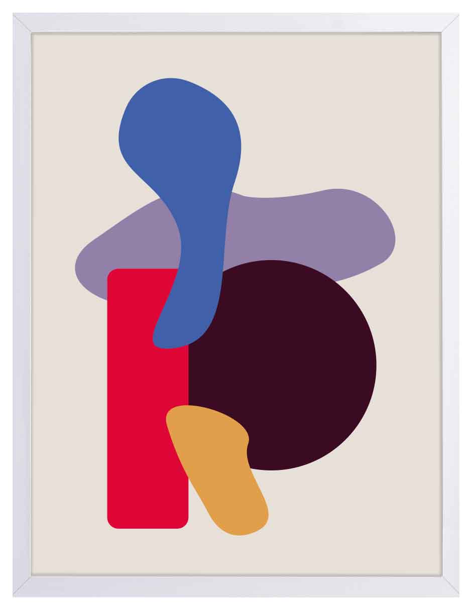 Trapecio: cuadro decorativo, vista 6 (blanco)