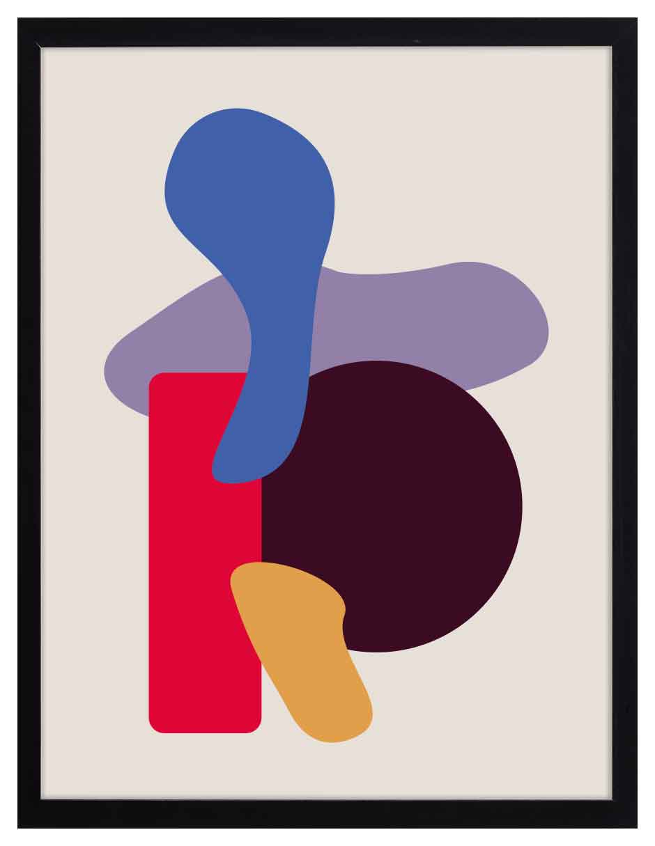 Trapecio: cuadro decorativo, vista 5 (negro)