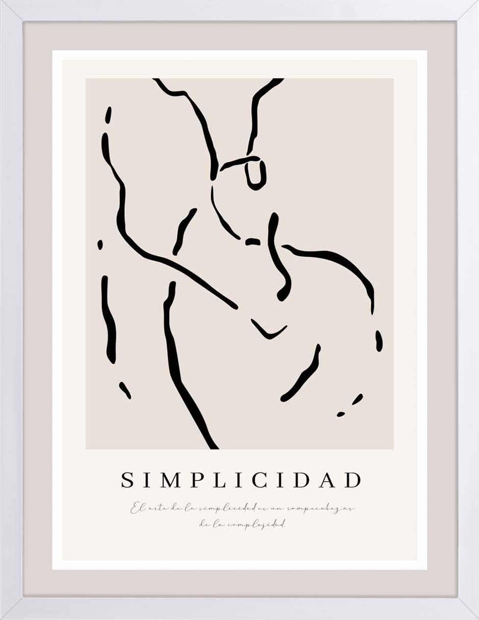 Trazo Quieto: cuadro decorativo, vista 5 (blanco)