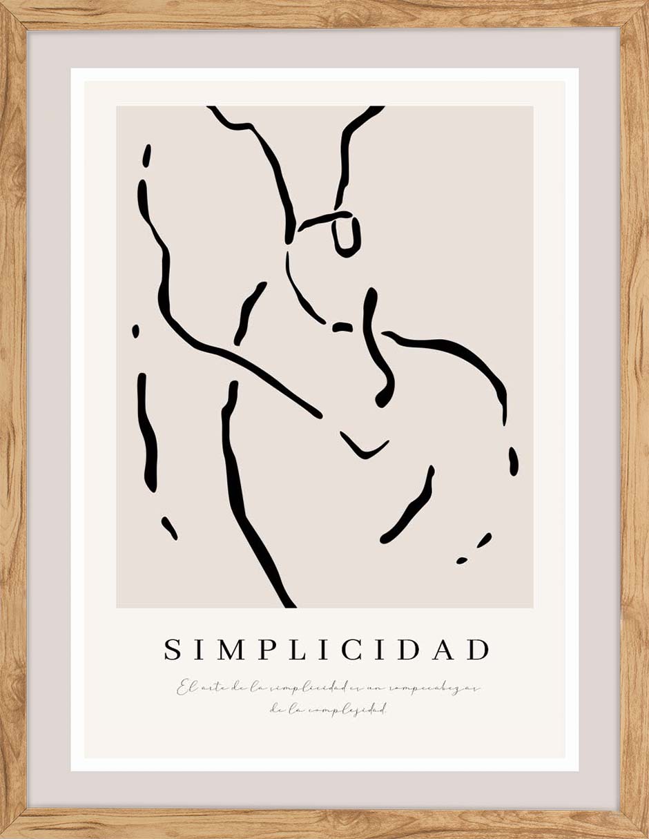 Trazo Quieto: cuadro decorativo, vista 3 (madera)