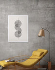 Trilogía: cuadro decorativo, vista 2 (blanco render)