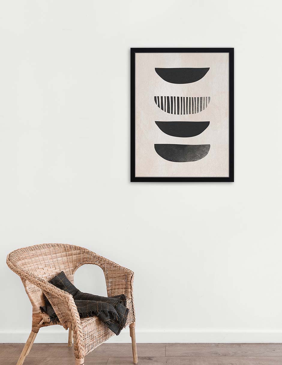 Vajilla: cuadro decorativo, vista 2 (negro ambiente)
