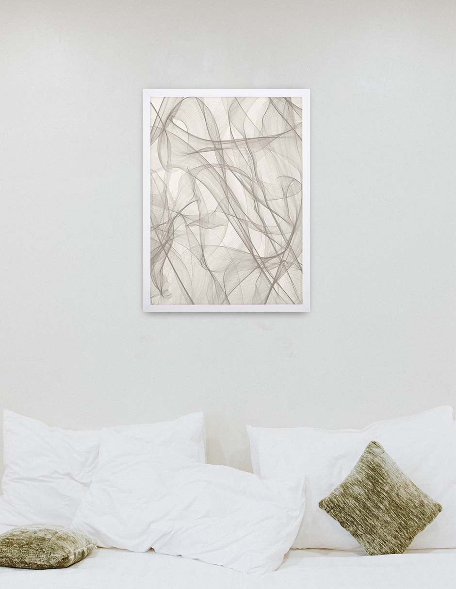 Vapor: cuadro decorativo, vista 4 (blanco ambiente)