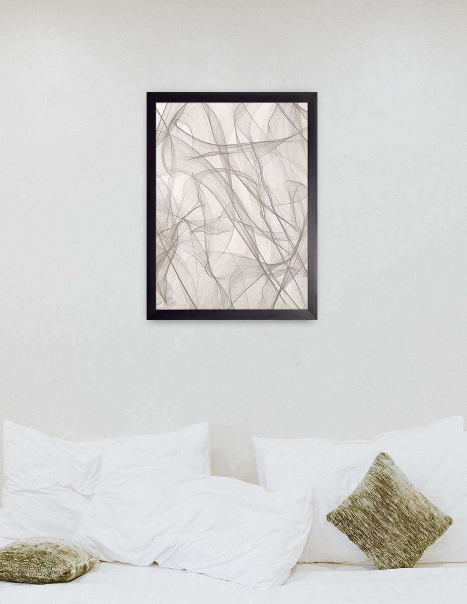 Vapor: cuadro decorativo, vista 2 (negro ambiente)