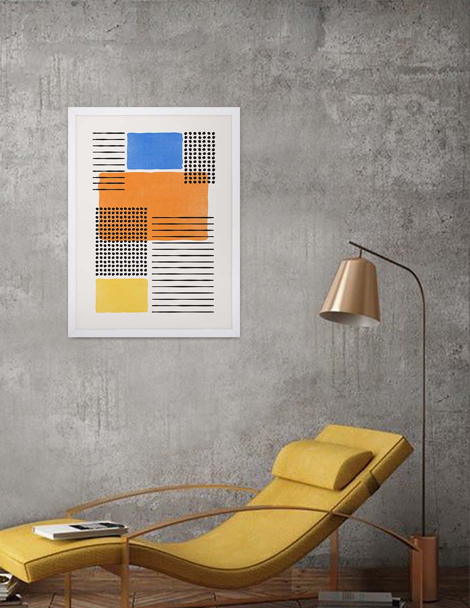 Verano Naranja: cuadro decorativo, vista 4 (blanco ambiente)