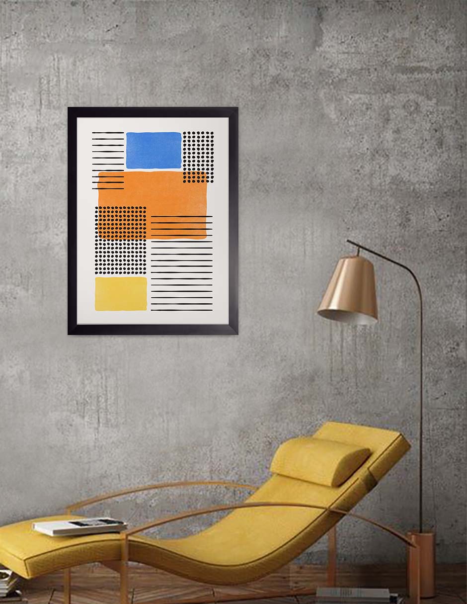Verano Naranja: cuadro decorativo, vista 2 (negro ambiente)