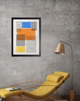 Verano Naranja: cuadro decorativo, vista 2 (negro ambiente)