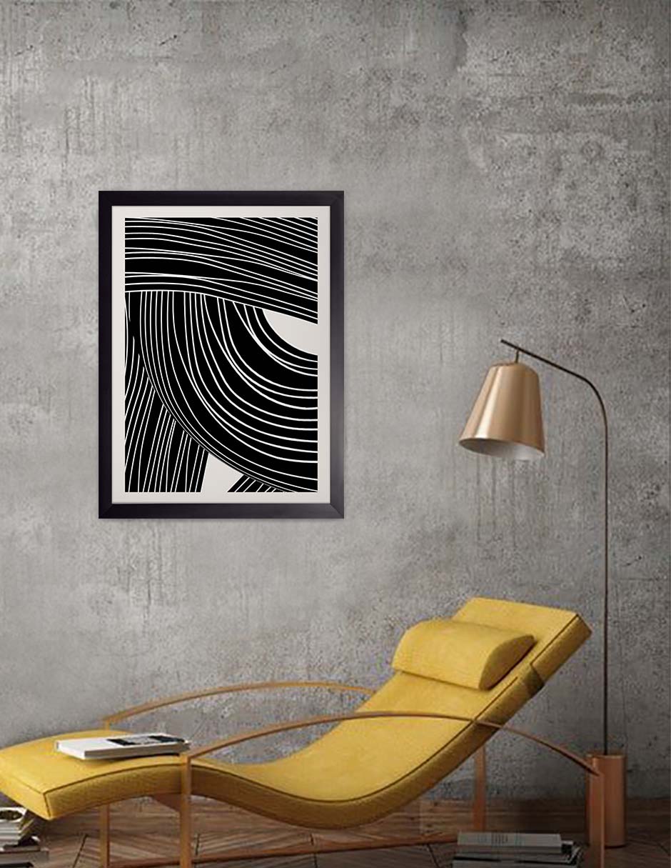Vorágine: cuadro decorativo, vista 6 (negro render)