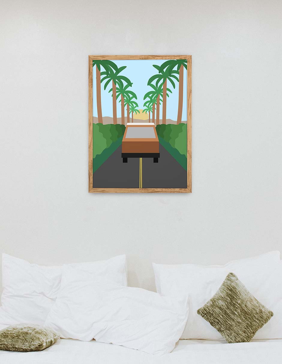 Alameda: cuadro decorativo, vista 9 (madera render)